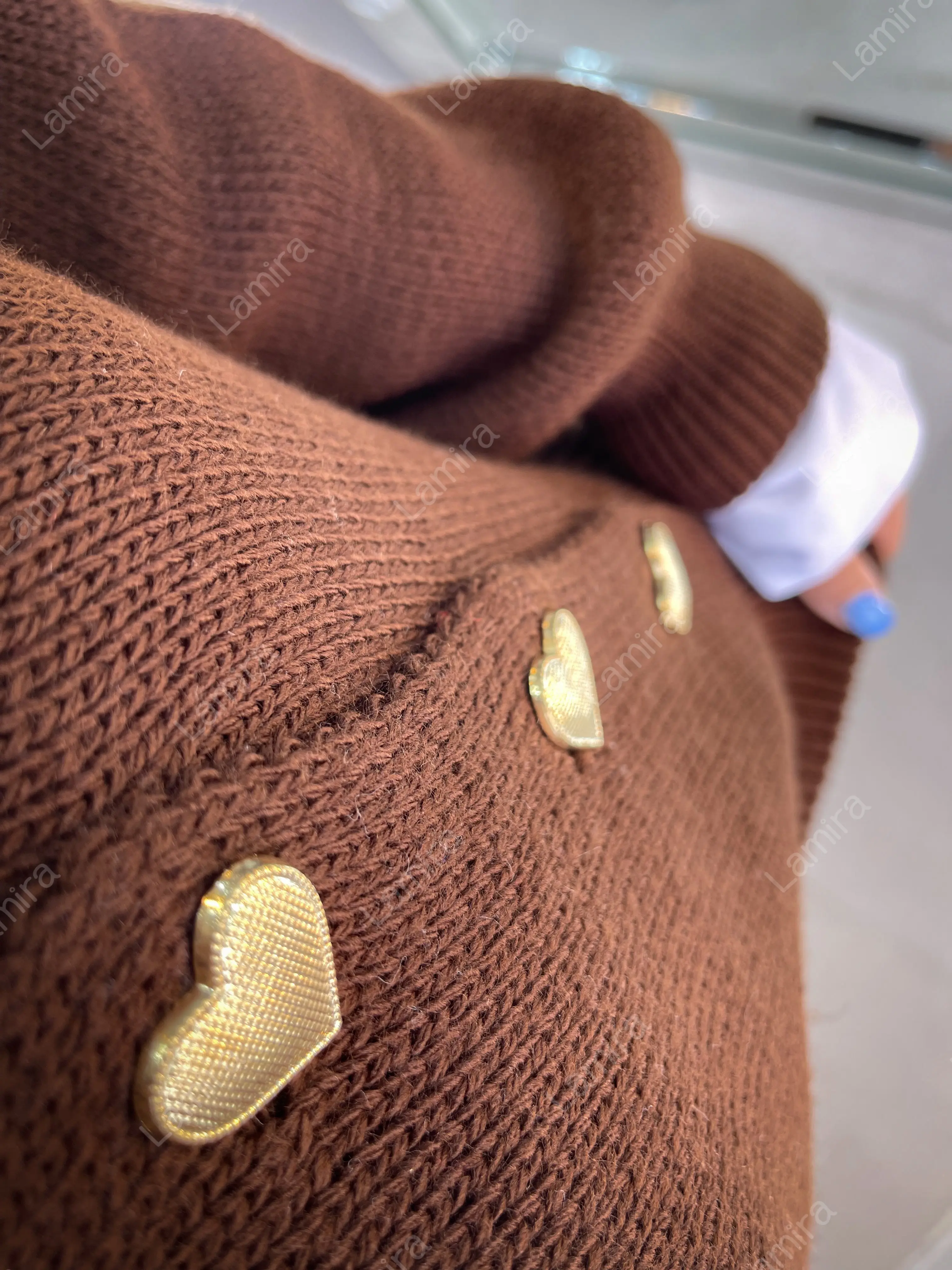 ژاکت بافت قلبی برند ترک